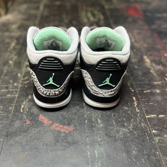 Jordan 3 Retro "Green Glow" (PS) Sz 2Y Little Kids Clean OG Rare - Picture 5 of 7